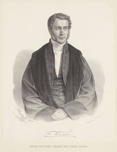Portret van Frederik Kaiser by Johann Peter Berghaus