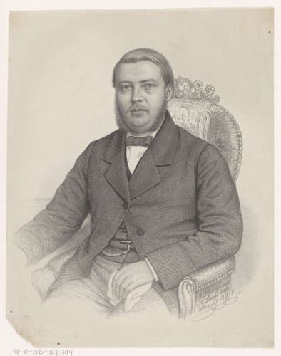 Portret van een onbekende man by Johann Peter Berghaus