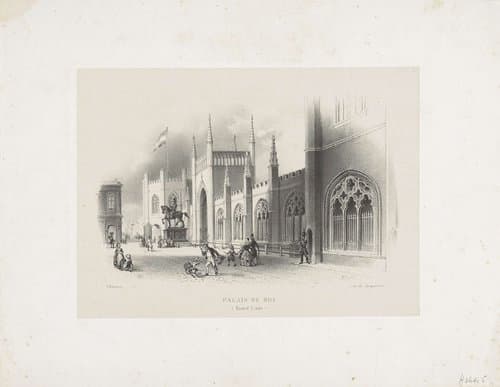 Gezicht op de Gotische galerij van Paleis Kneuterdijk by Wilhelmus Cornelis Chimaer van Oudendorp