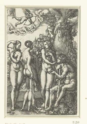 Oordeel van Paris by Heinrich Aldegrever