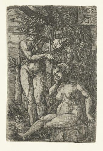 Orpheus en Eurydice by Heinrich Aldegrever
