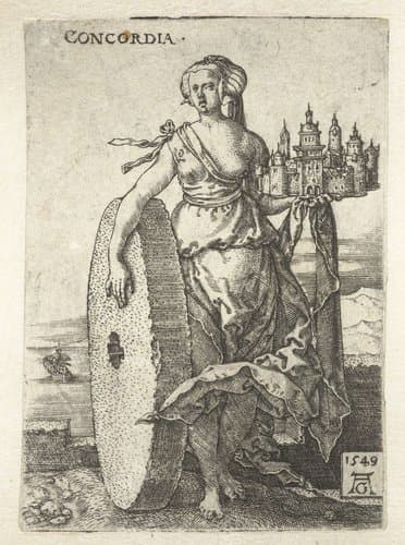Deugden en ondeugden by Heinrich Aldegrever