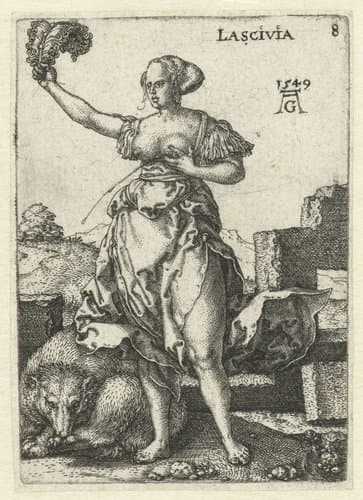 Deugden en ondeugden by Heinrich Aldegrever