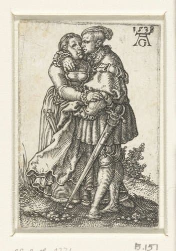 Omhelzend paar by Heinrich Aldegrever