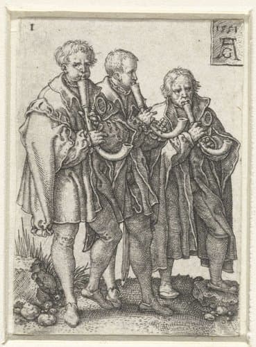 Three Musicians by Heinrich Aldegrever