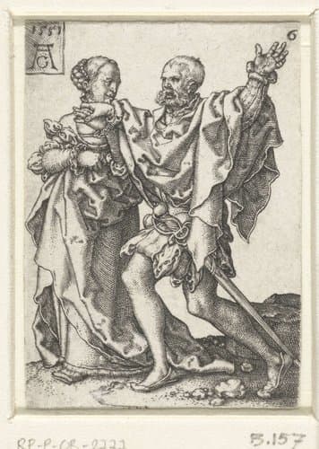 Dansend paar by Heinrich Aldegrever
