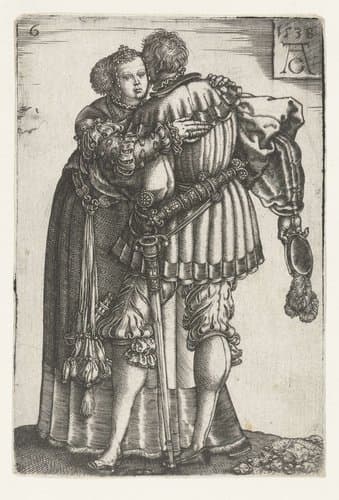 Omhelzend paar, no. 6 by Heinrich Aldegrever