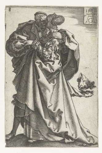 Kussend paar by Heinrich Aldegrever