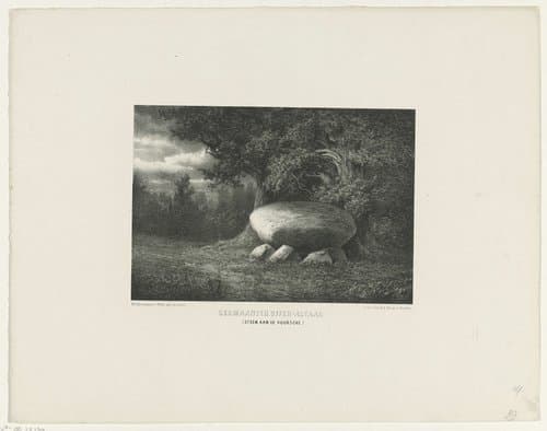 Germaansch offer-altaar. (Steen aan de Vuursche)