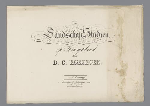 Landschap studiën tweede levering by Barend Cornelis Koekkoek