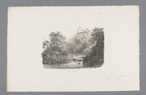 Landschap studiën tweede levering by Barend Cornelis Koekkoek