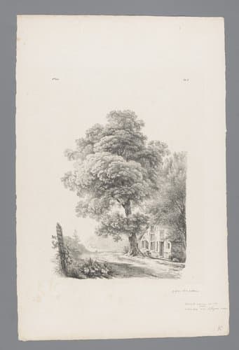 Landschap studiën eerste levering by Barend Cornelis Koekkoek