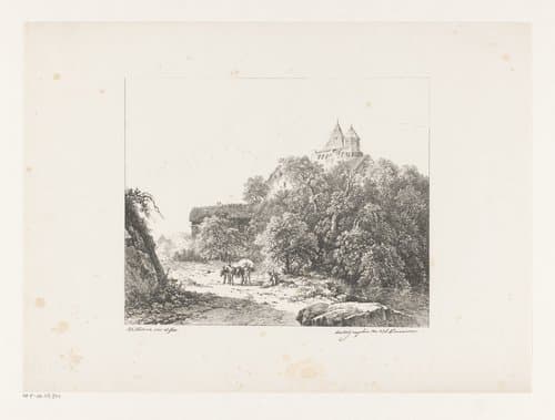 Kasteel Lansberg bij Kettwig by Barend Cornelis Koekkoek