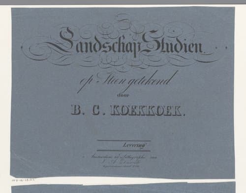 Omslag voor Landschap Studiën by Barend Cornelis Koekkoek