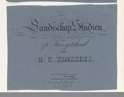 Omslag voor Landschap Studiën by Barend Cornelis Koekkoek