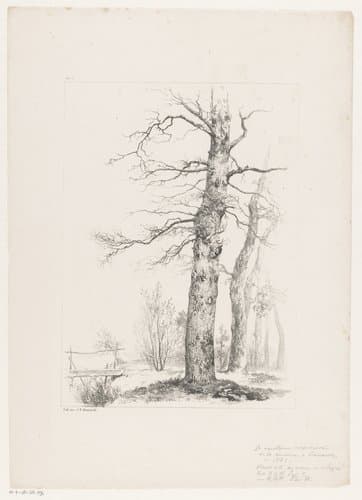 Landschap studiën by Barend Cornelis Koekkoek