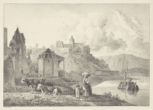 Oever van een rivier by Leendert de Koningh