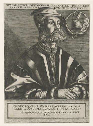 Portret van de wederdoper Bernard Knipperdollinck by Heinrich Aldegrever