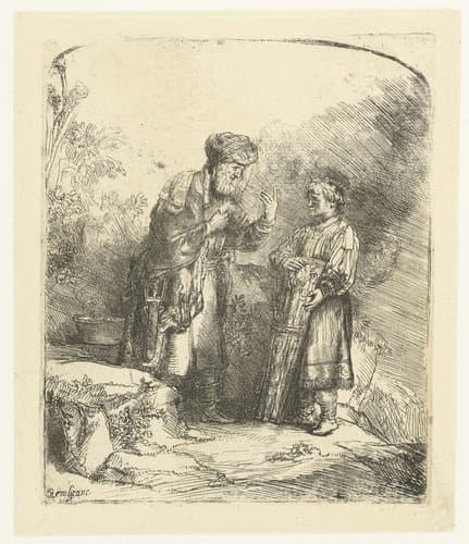 Abraham and Isaac by Rembrandt van Rijn