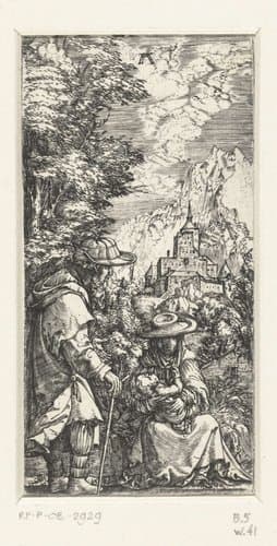 Rust op de vlucht naar Egypte by Albrecht Altdorfer