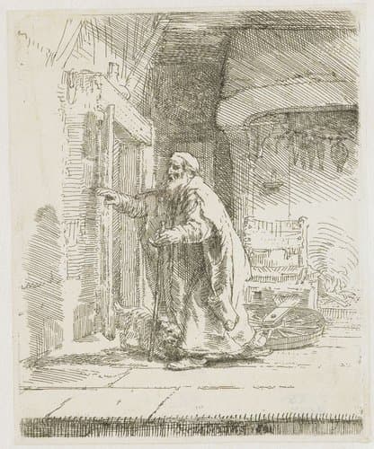 The blindness of Tobit: the larger plate by Rembrandt van Rijn