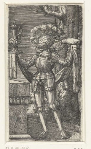 Ridder met wijn en brood by Albrecht Altdorfer