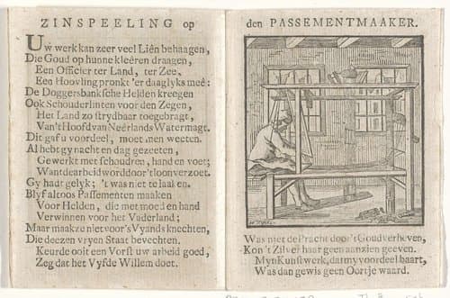 Zinspeeling op den passementmaaker by Hendrik Numan