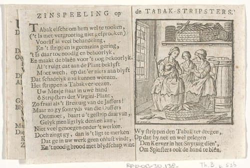 Zinspeeling op de tabak-stripsters