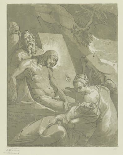 Graflegging van Christus by Andrea Andreani