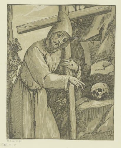 Heilige Franciscus van Assisi by Andrea Andreani