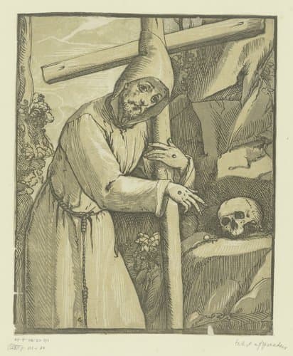 Heilige Franciscus van Assisi by Andrea Andreani