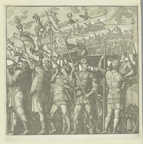 Triomftocht van Julius Caesar by Andrea Andreani