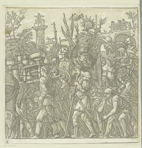 Triomftocht van Julius Caesar by Andrea Andreani