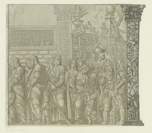 Triomftocht van Julius Caesar by Andrea Andreani