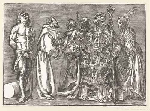 Zes staande heiligen by Titiaan; Nicolò Boldrini