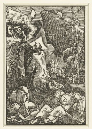 De val en verlossing van de mensheid by Albrecht Altdorfer