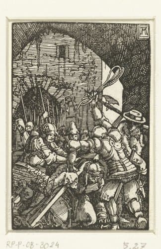 De val en verlossing van de mensheid by Albrecht Altdorfer