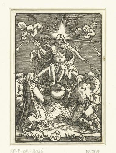 De val en verlossing van de mensheid by Albrecht Altdorfer