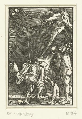 De val en verlossing van de mensheid by Albrecht Altdorfer