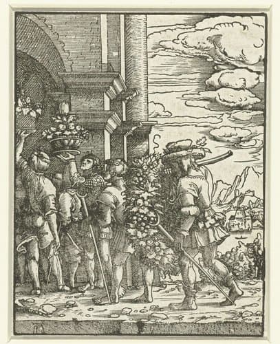 De verkenners brengen vruchten uit het beloofde land by Albrecht Altdorfer