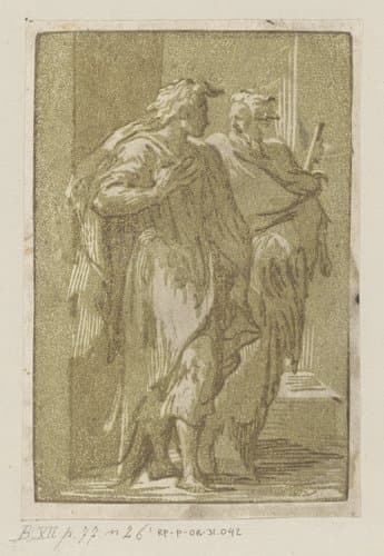 Heiligen Johannes en Petrus by Ugo da Carpi
