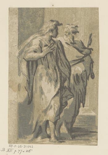 Heiligen Johannes en Petrus by Ugo da Carpi