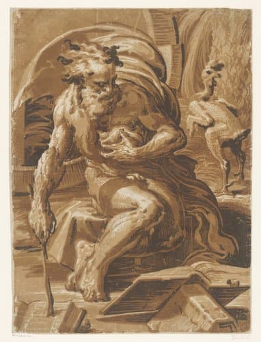 Diogenes by Ugo da Carpi