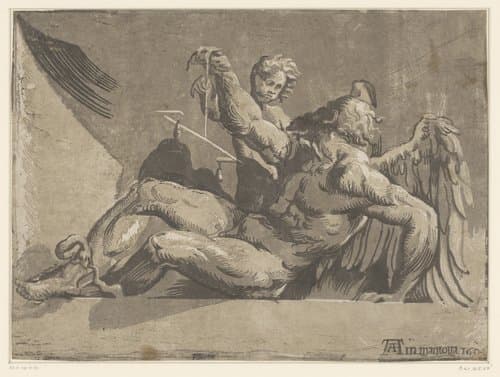Saturnus by Niccolò Vicentino; Ugo da Carpi