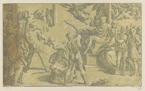 Martelaarschap van de heiligen Petrus en Paulus by Antonio da Trento
