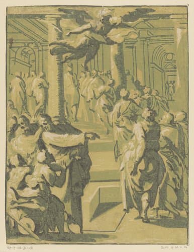 Christus geneest een man bij het bad van Betesda by Niccolò Vicentino