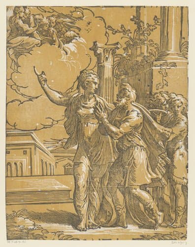 Keizer Augustus en de Tiburtijnse Sibille by Antonio da Trento