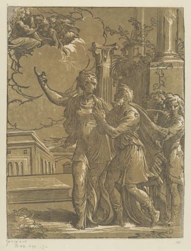 Keizer Augustus en de Tiburtijnse Sibille by Antonio da Trento