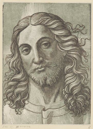 Hoofd van Christus by Monogrammist NB (Italië)
