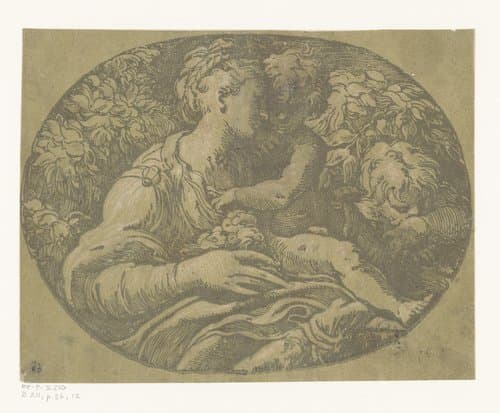 Maria met Kind en Johannes de Doper by Antonio da Trento